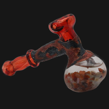 Cherry Glass - Glowstone Glycerin - Lava Patina Hammer Pipe - pipeee.com