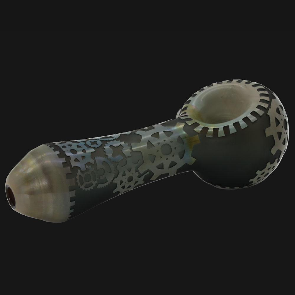 Liberty 503 Glass - Gear Sandblsted Spoon Pipe - pipeee.com Liberty 503 Glass - Gear Sandblsted Spoon Pipe - pipeee.com