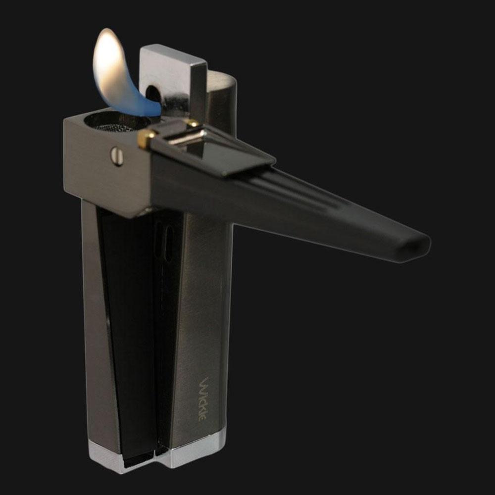 EZ LIGHT PIPE – Discreet All-in-One Pocket Pipe – Black/Silver, Fits BIC & Clipper Lighters, Includes Screens
