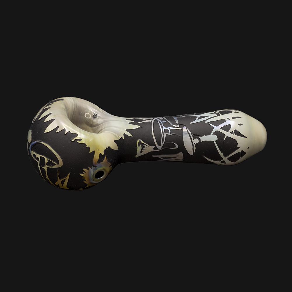 Liberty 503 Glass - Mushroom Sandblasted Spoon Pipe - pipeee.com Liberty 503 Glass - Mushroom Sandblasted Spoon Pipe - pipeee.com