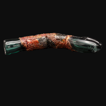 Cherry Glass - Finger Pinchie - Lava Patina One-Hitter Chillum