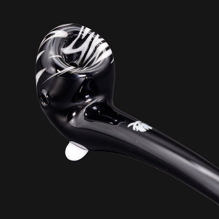 The Mathematix Glass - Gandalf Glass Pipe Black & White 14 Inch