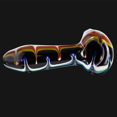 Chameleon Glass - Fire In The Sky Spoon Pipe UV-Reactive - pipeee.com