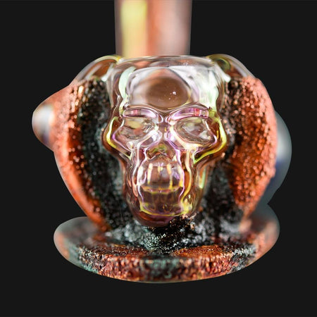 Cherry Glass - Agat Skull - Lava Patina Sherlock Pipe - pipeee.com