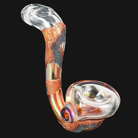 Cherry Glass - Mini Marble - Lava Patina Sherlock Pipe - pipeee.com