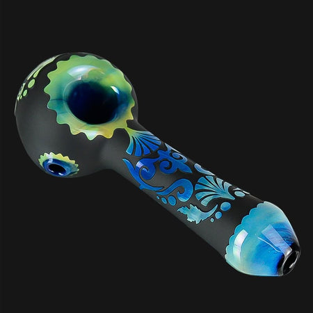 Liberty 503 Glass - Nightdream Sandblasted Spoon Pipe - pipeee.com