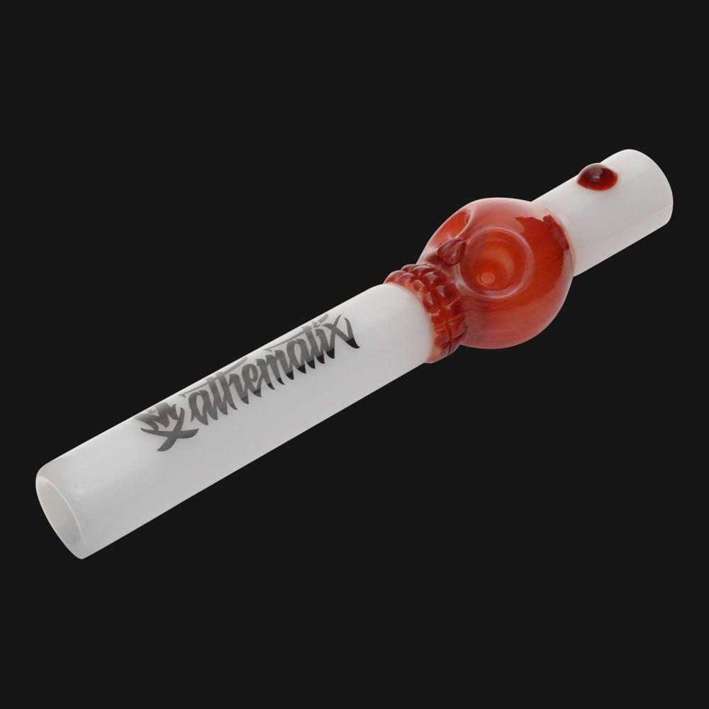 Mathematix Glass - Skull Double Bowl Steamroller Glass Pipe - pipeee.com Mathematix Glass - Skull Double Bowl Steamroller Glass Pipe - pipeee.com