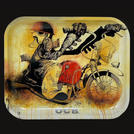 OCB - Metal Tray - Slow-Burn Motorcycle - (Limited Edition) - pipeee.com