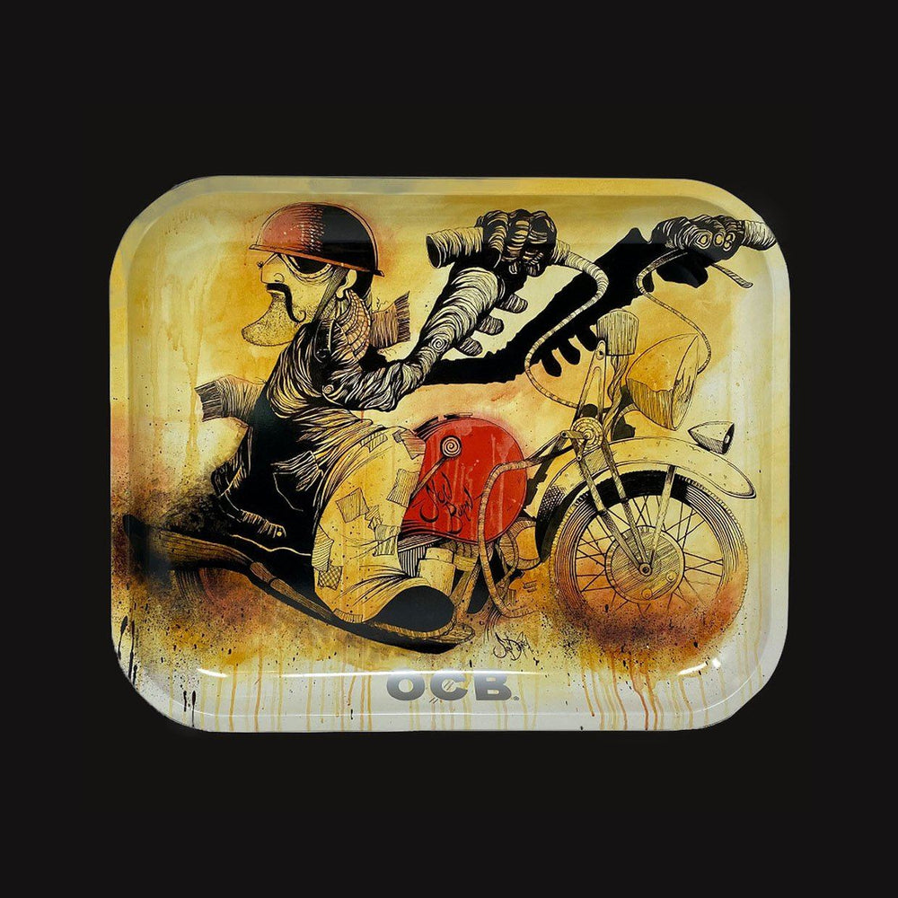 OCB - Metal Tray - Slow-Burn Motorcycle - (Limited Edition) - pipeee.com