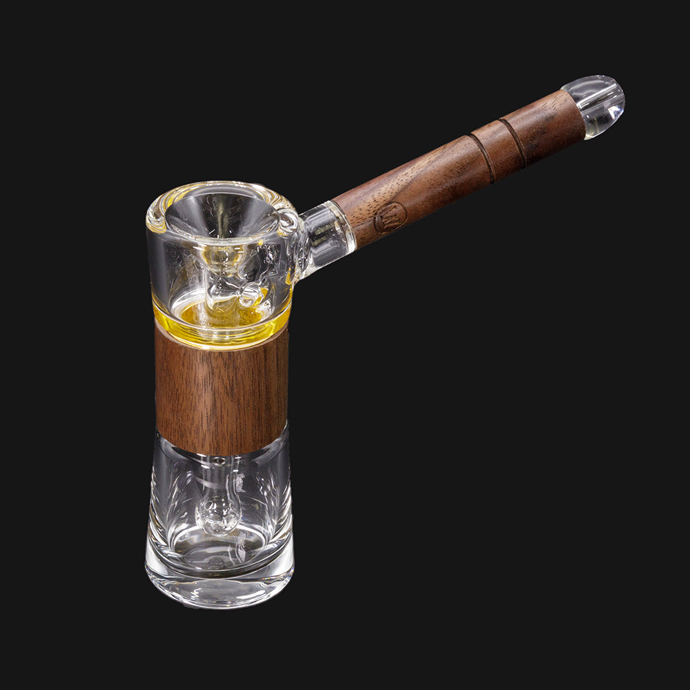 Marley Natural Glass & Walnut Smoking Pipe