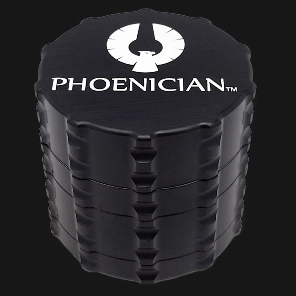 Phoenician Medium 4pc Grinder - Black - pipeee.com