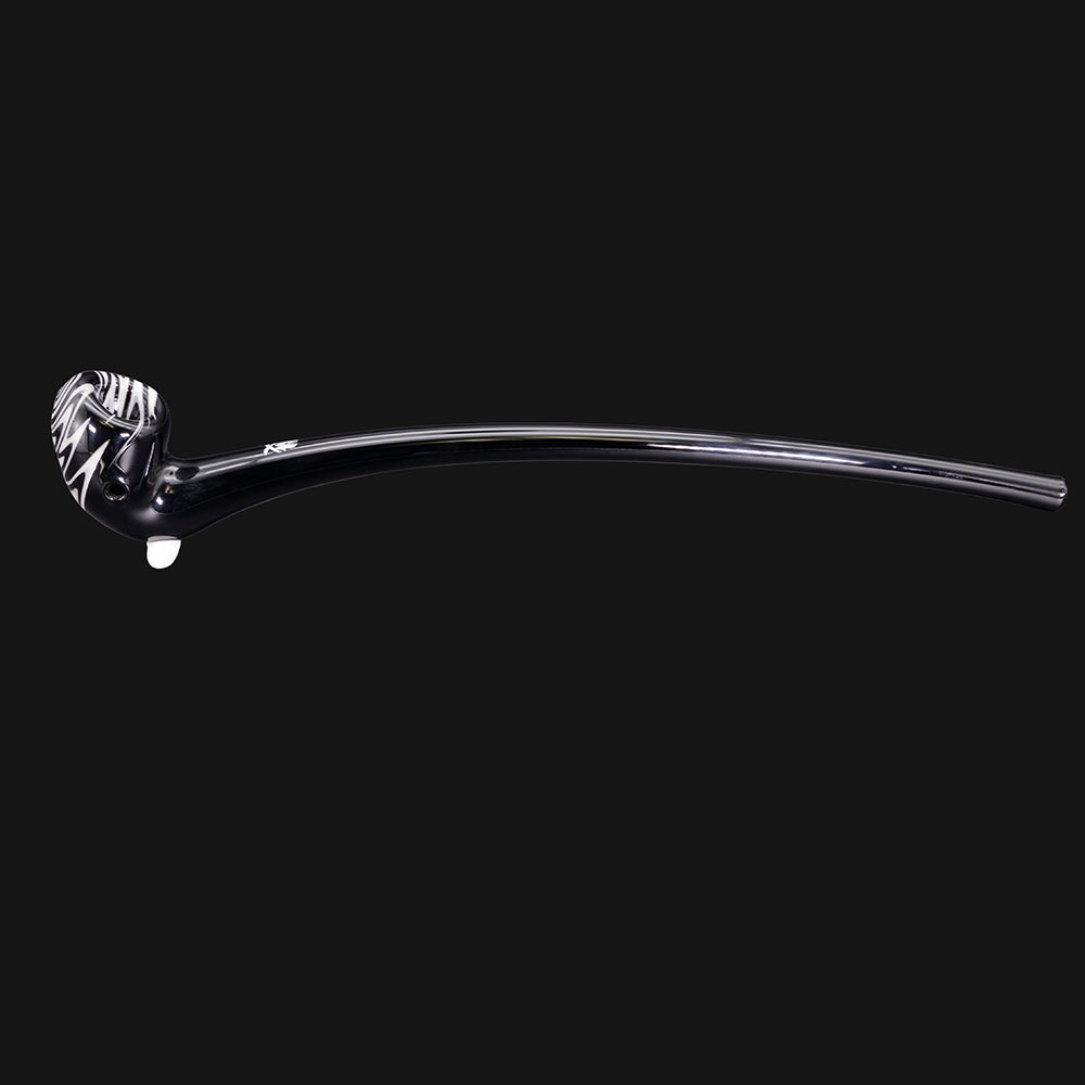 The Mathematix Glass - Gandalf Glass Pipe Black & White 14 Inch