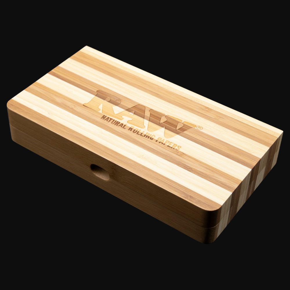 CALI Smoking Stash Rolling Box Tray Bamboo Storage Box inc Magnetic