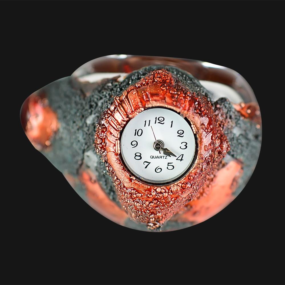 Cherry Glass - 420- Watch - Lava Patina Spoon Pipe - pipeee.com
