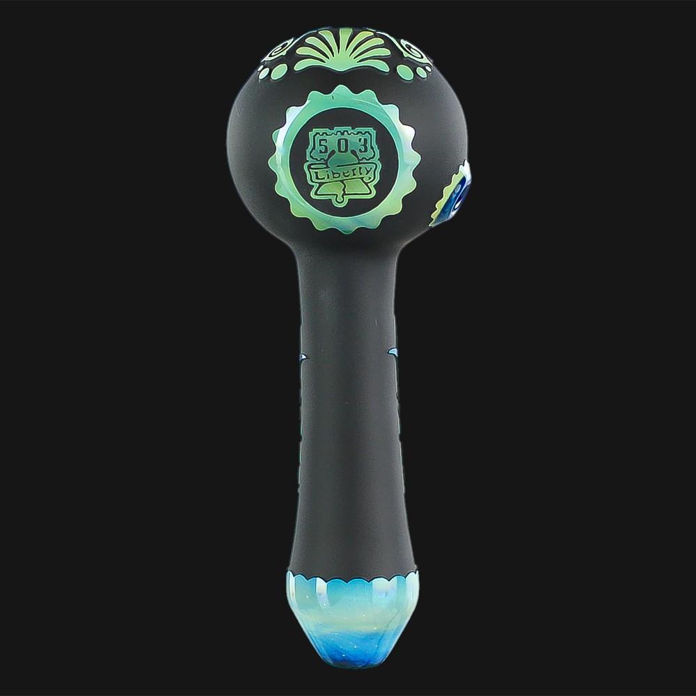 Liberty 503 Glass - Nightdream Sandblasted Spoon Pipe - pipeee.com